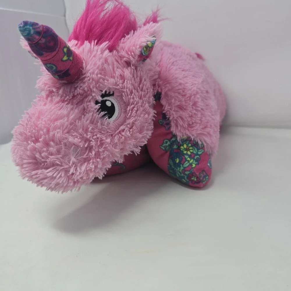 Pillow Pets Colorful Pink Unicorn - 18" Stuffed Animal Plush Toy - Picture 11 of 12
